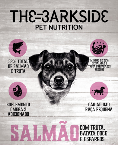 Barkside Prime Natural Salmão c/ Truta, Batata Doce e Espargos (Raça Pequena)