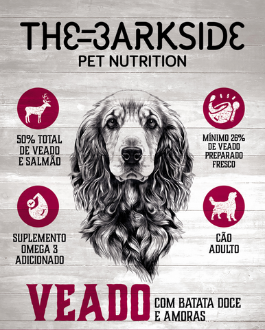 Barkside Prime Natural Veado c/ Batata Doce e Amoras